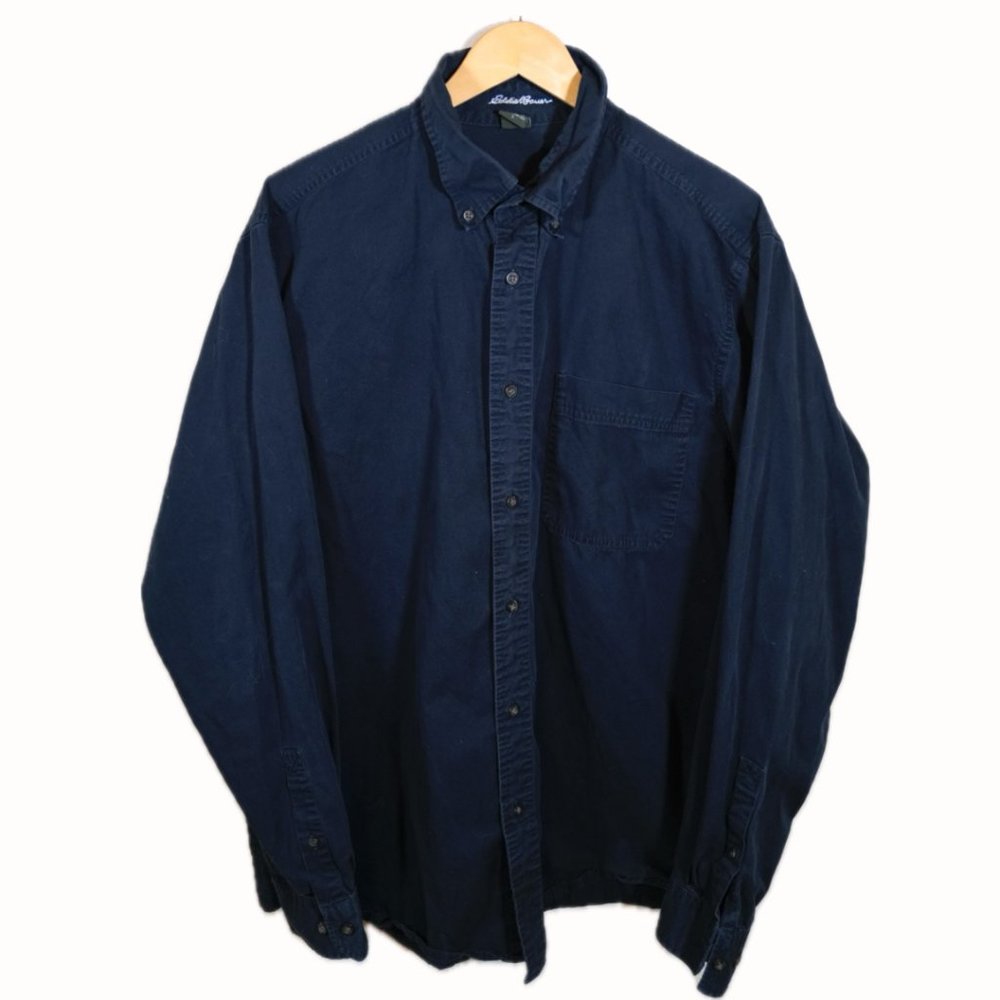 Vintage Eddie Bauer Black Button Up
